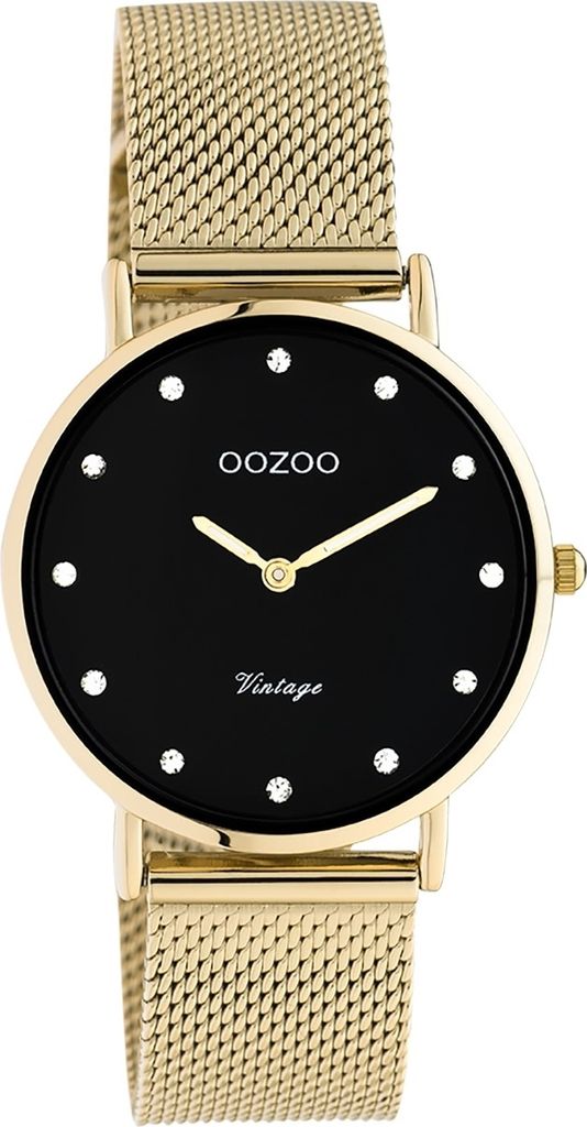Oozoo Armbanduhr gold Edelstahl C20242 Vintage Series Uni Analog-Quarzuhr UOC20242