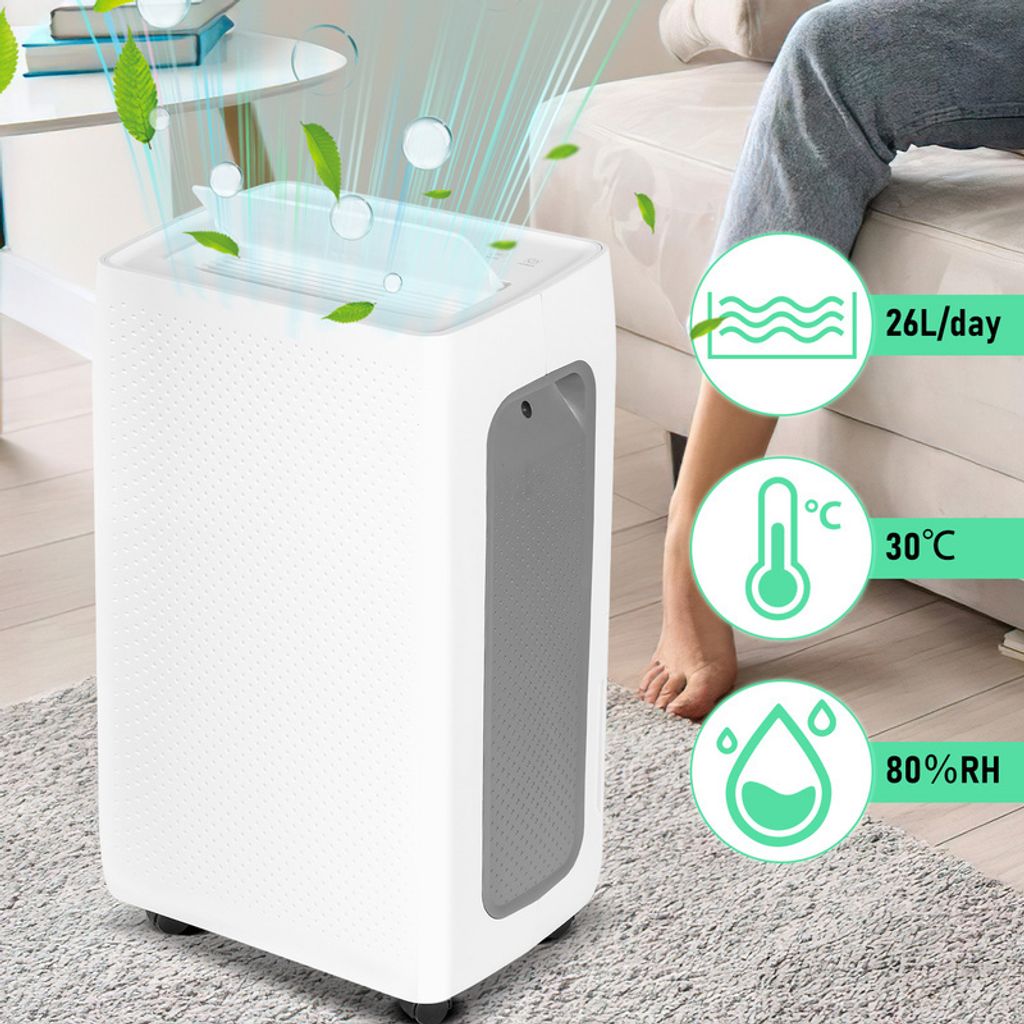 Clanmacy Luftentfeuchter 26L/Tag 4.5L Tank Tragbarer Lufttrockner Garage gegen Feuchtigkeit Schmutz & Schimmel für Schlafzimmer Badezimmer Keller ...