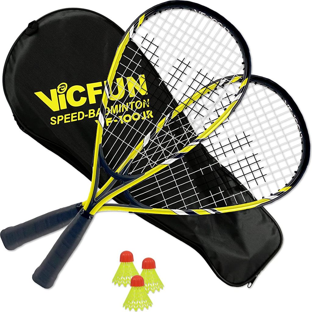 Speed Badminton Junior 100 gelb/schwarz | Badmintonschläger Produktbild 