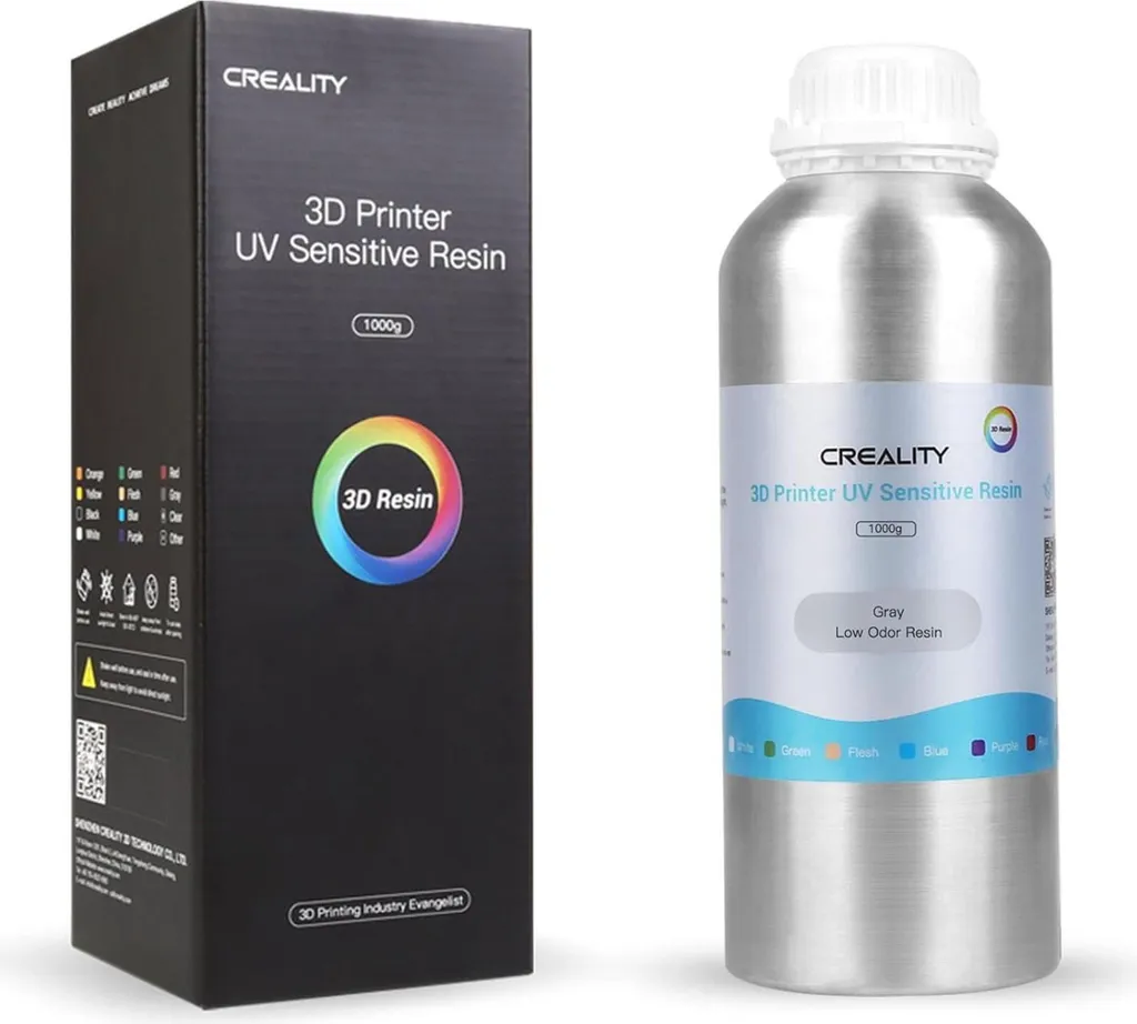 Résine Creality 500g Gris à faible odeur en boîte alu pour intérieur