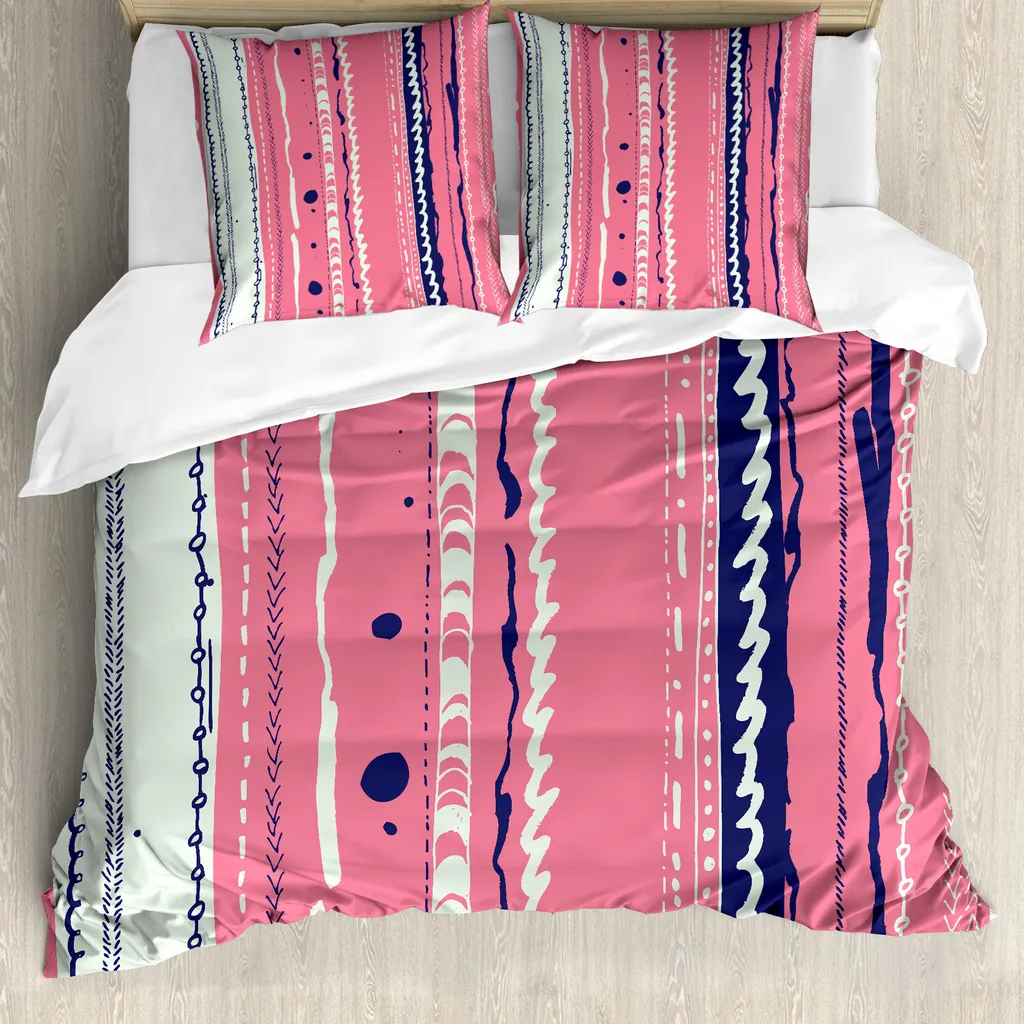 Copripiumino Anallergico ABAKUHAUS 155x220cm Coral Indigo