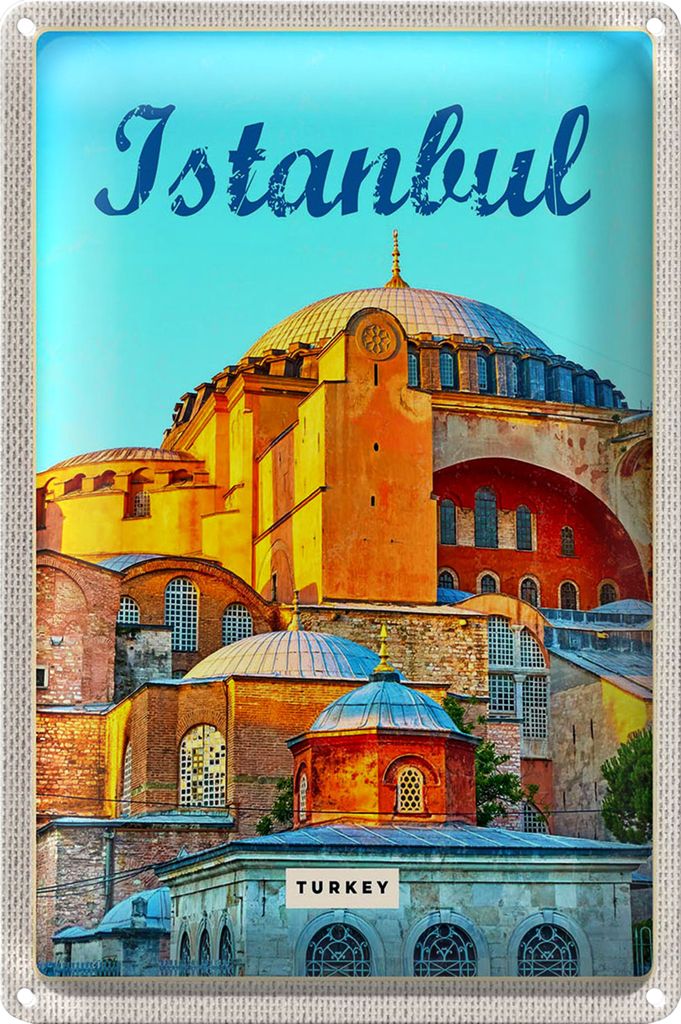 Blechschild Reise 20x30cm Istanbul Turkey Bild Urlaub