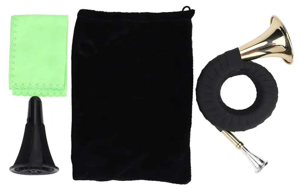Cor de chasse compact la bémol en laiton - Instrument transportable