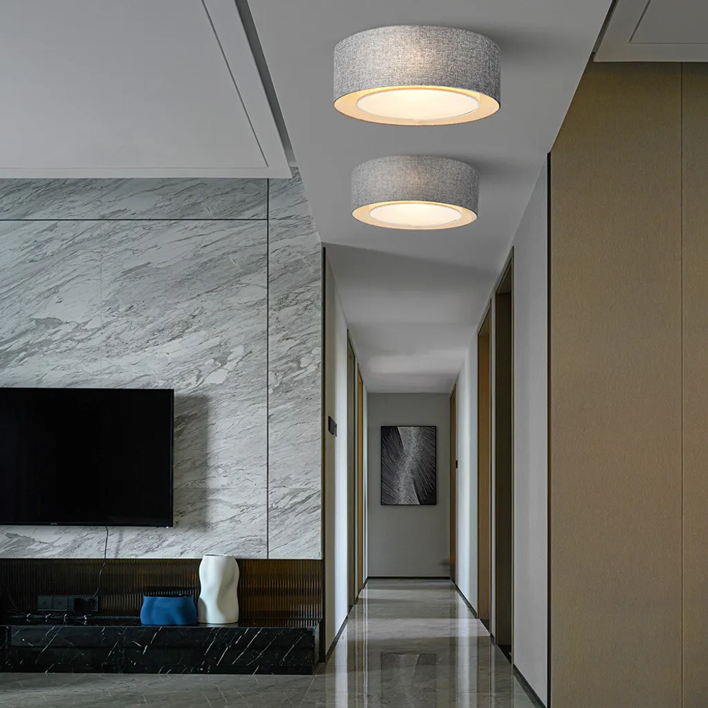 Plafonnier LED dimmable Bergamo en chrome gris Maytoni culot E27 - 3