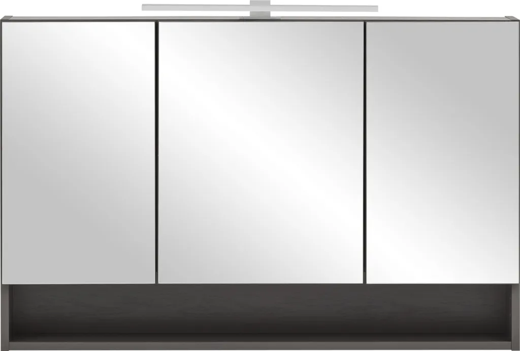 Meuble miroir de salle de bain Kaprun 100 cm gris graphite moderne