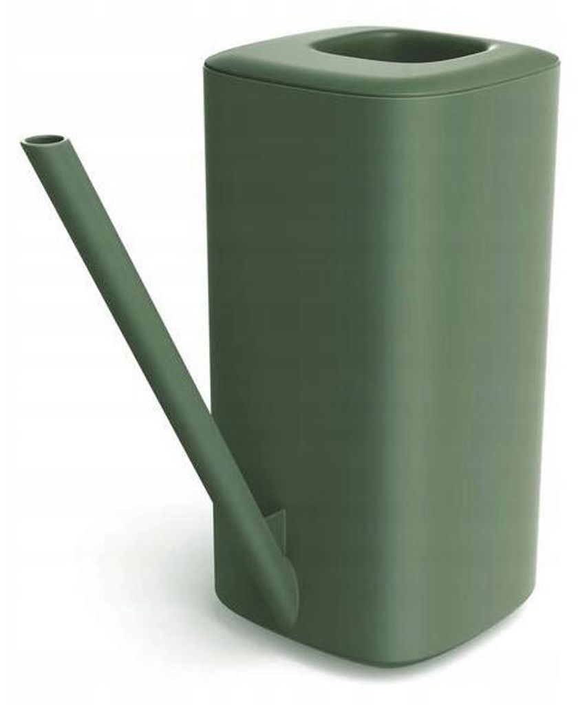 Kunststoff Gießkanne 1,6L Grün für Zimmerpflanzen, ergonomischer Griff, schmaler Auslauf