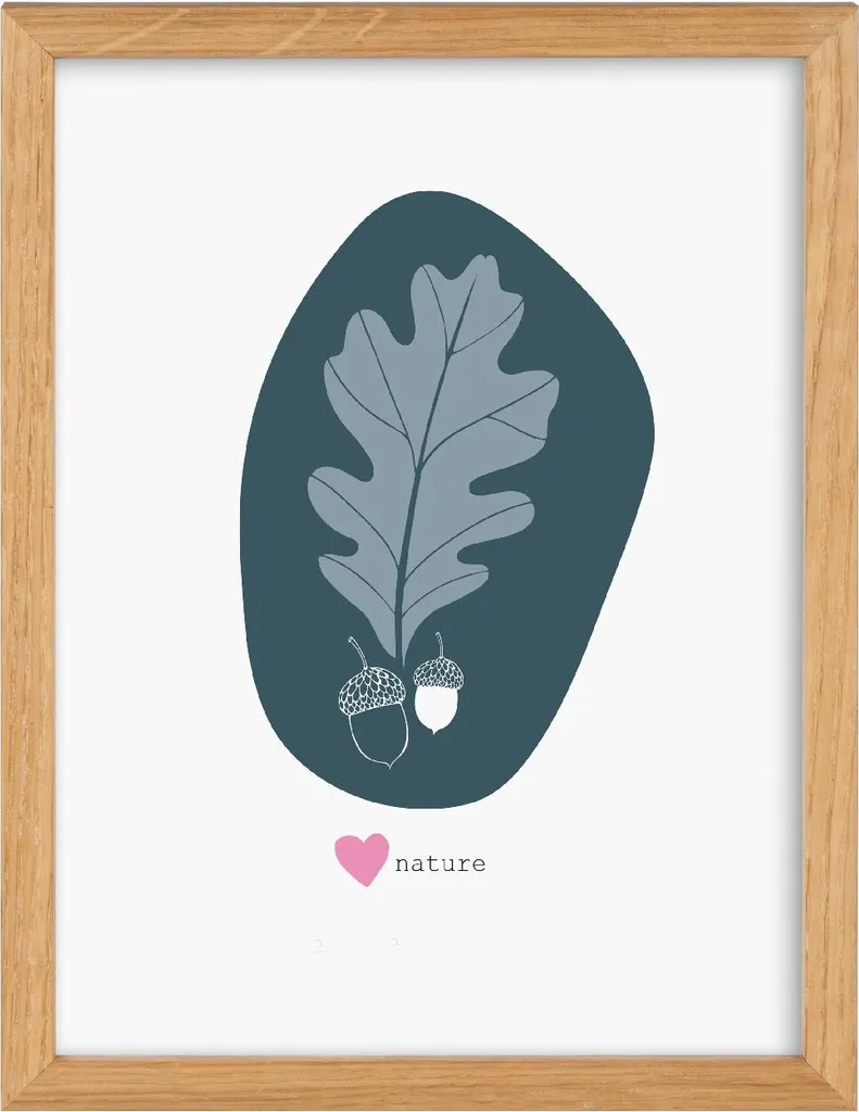 Cadre pour Affiche 30x40 cm en Chêne Clair pour Salon et Bureau Moderne
