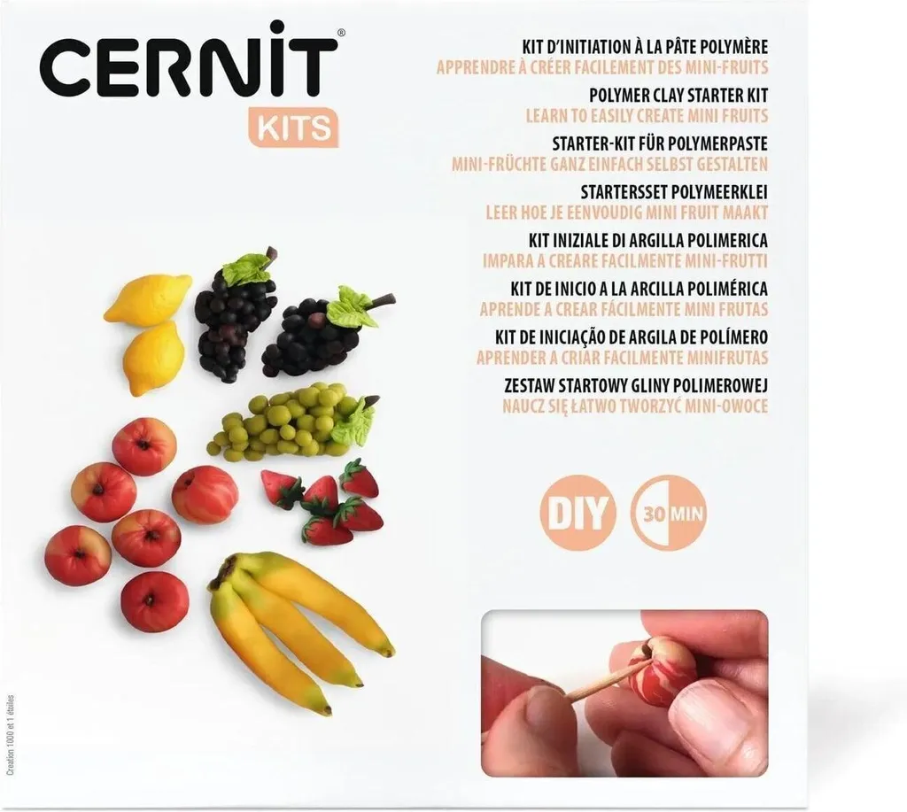 Kit de démarrage Cernit Fruits Miniatures CEKIT005C - Pâte Polymère