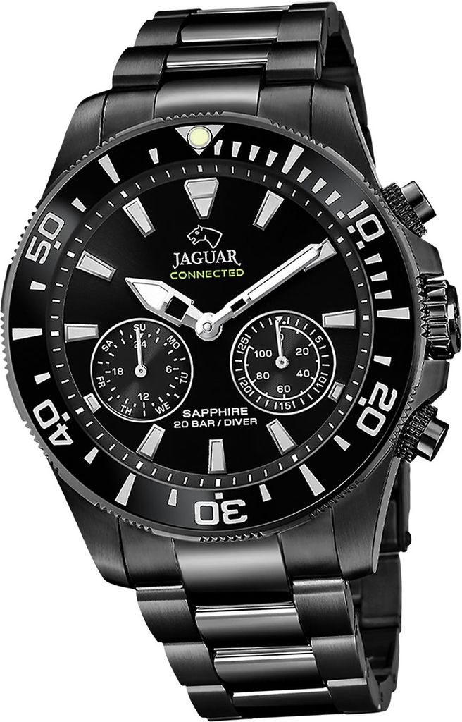 Jaguar Edelstahl Herren Uhr Multifunktion Sport Elegant schwarz Connected D2UJ929/1