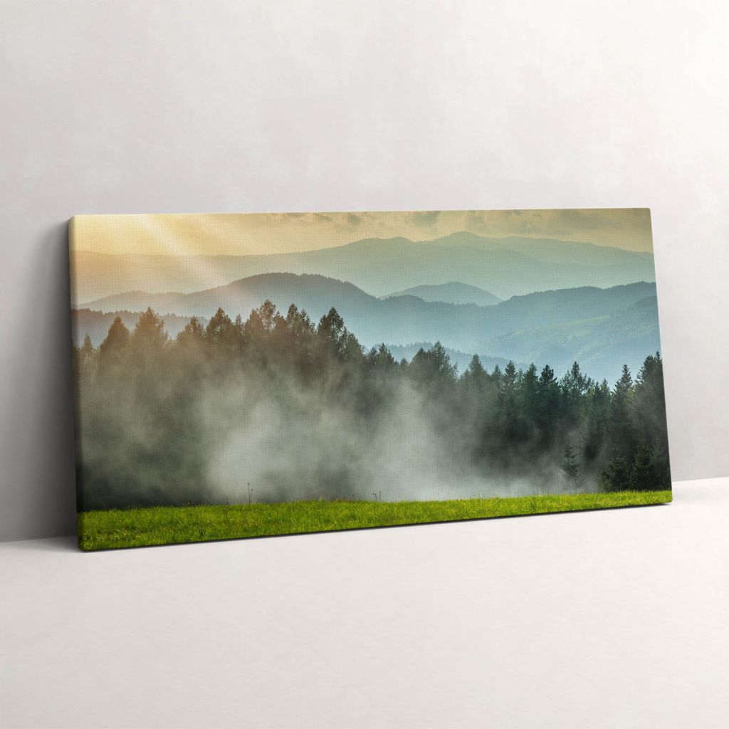 Landschaft in den Beskiden – Leinwandbild Wandbild – 100x50 cm – Leinwandbilder – Wandbilder – Schlafzimmer – Flur