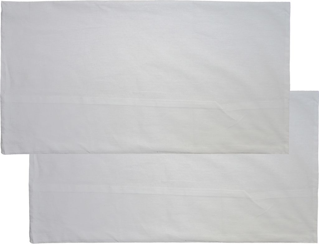2er Pg. Kopfkissenbezug 40x80 cm kochfest, Hotelverschluß, Produktbild 