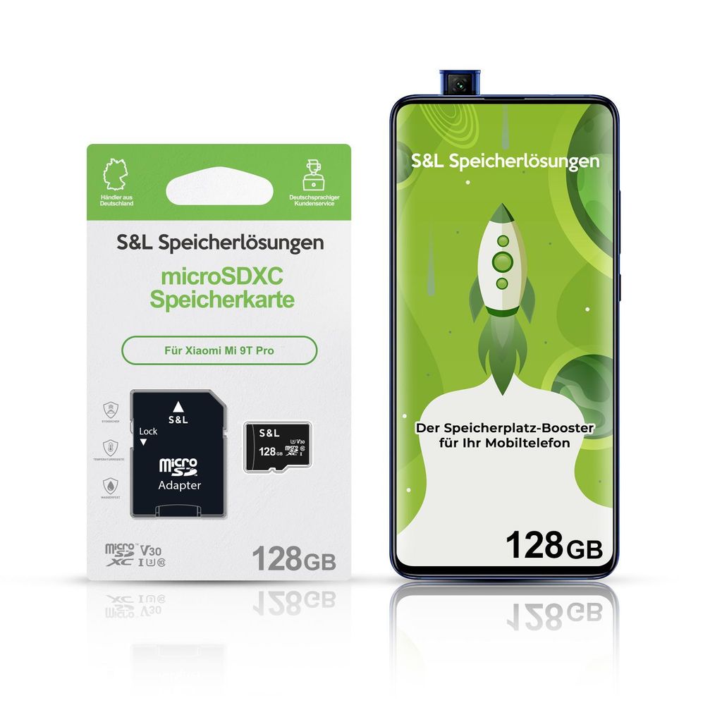 microSD Speicherkarte S&L für Xiaomi Mi 9T Pro - Speicherkapazität: 128 GB