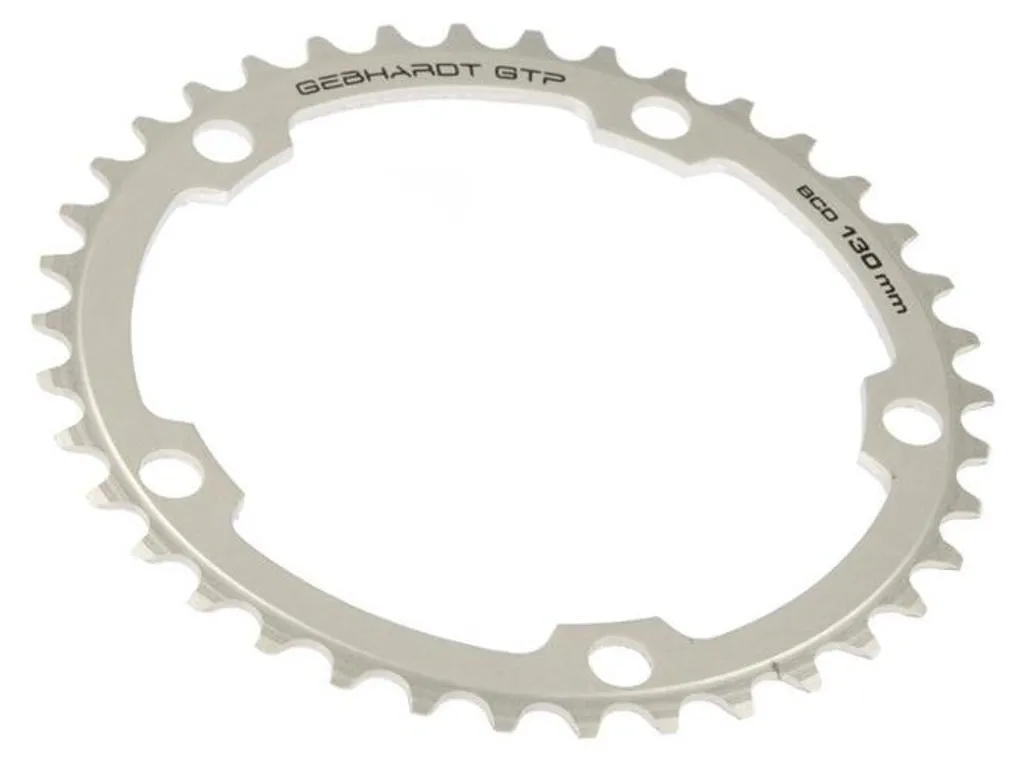 Plateau de Pédalier 42 Dents 5 Trous Gebhardt Kettung Top Argent 9sp