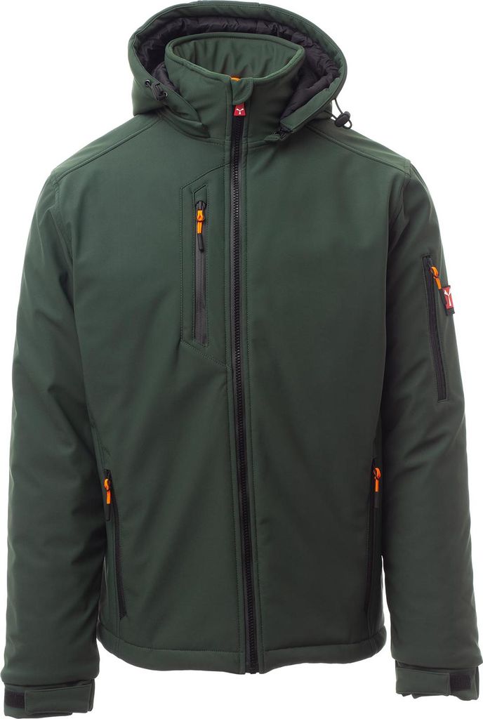 Mivaro Herren Winterjacke in Grün - Softshelljacke mit abnehmbarer Kapuze - gefütterte Jacke - wasserdicht und winddicht, Stehkragen, Regular Fit...