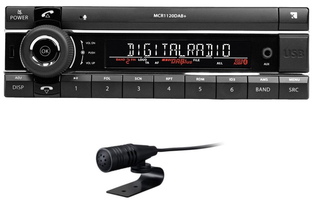 Kienzle MCR 1120 DAB Autoradio Bluetooth Produktbild 