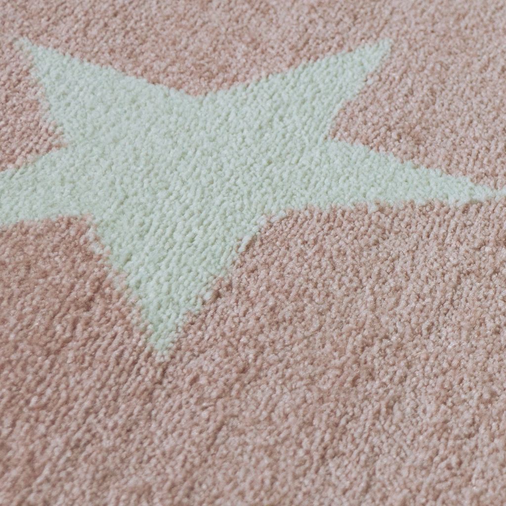 Moderner Kurzflor Kinderteppich Sternendesign Kinderzimmer Produktbild 3