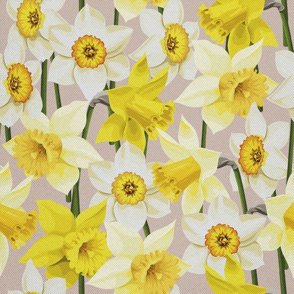OUTDOOR DEKOSTOFFE OXFORD - Motiv Narzisse 2 I DX434