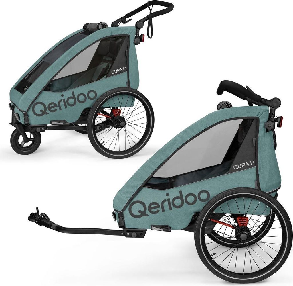 Qeridoo QUPA Plus 1 - Kinderfahrradanhänger für 1 Kind, Produktbild 