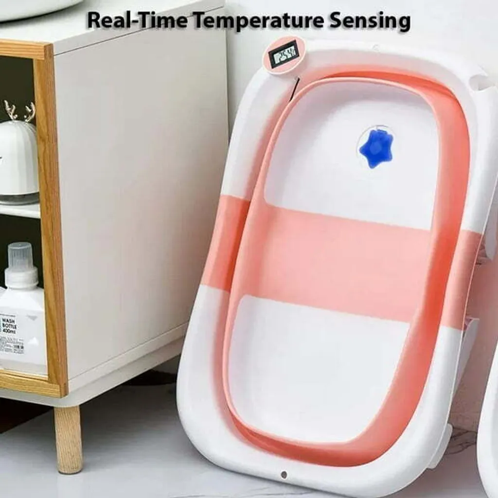 Baignoire Bébé Voyage Pliable Rose Idéale pour les Petites Salles de Bain