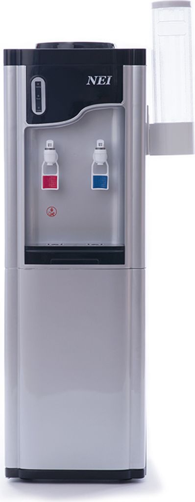 A water cooler dispenser with a side attachment