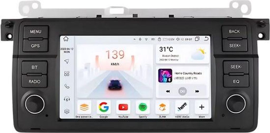 Autoradio mit Bluetooth und CarPlay für BMW E46 M3 318/320/325/330/335 und Rover 75 – kompatibel mit Apple und Android – Stereoanlage mit Navi...