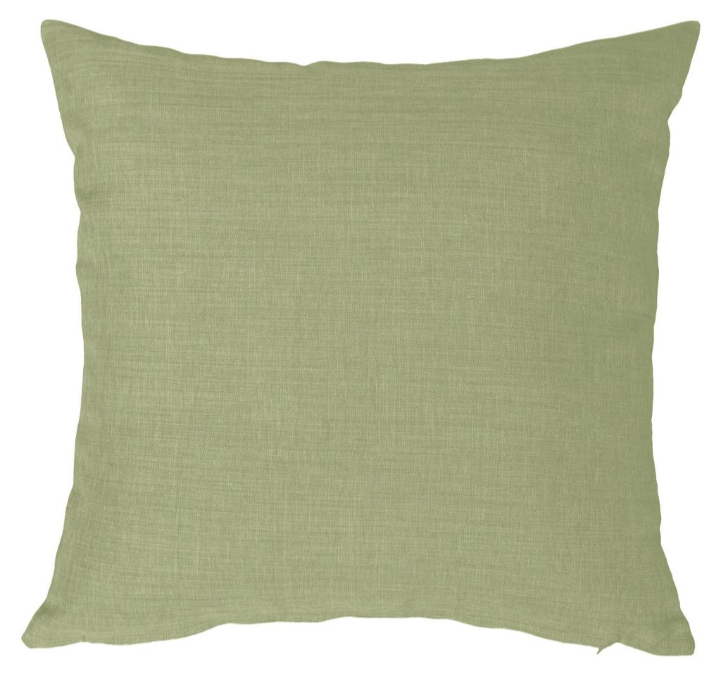 Kissenbezug 40x40 cm hellgrün Struktur Leinenoptik Produktbild 