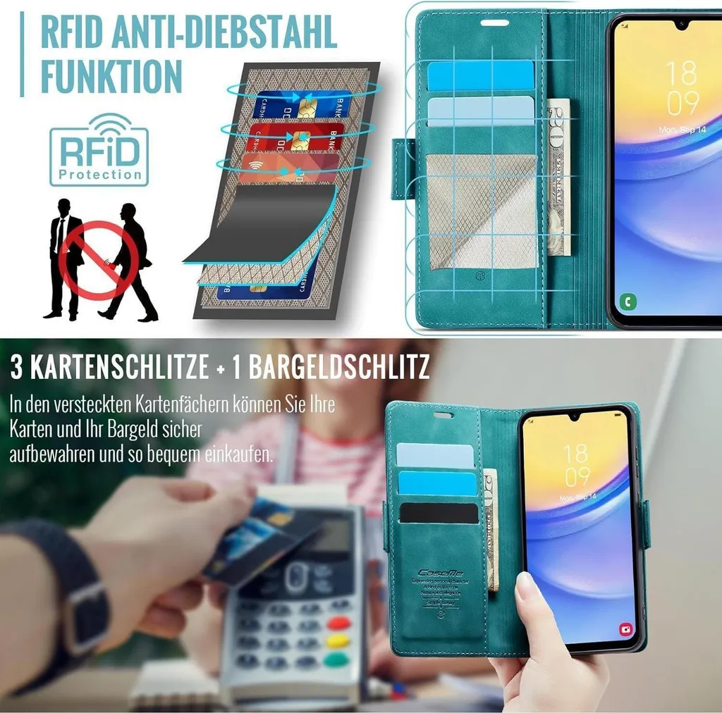 Protection Intégrale Samsung Galaxy A15 Vert pour Voyages et Usage Pro