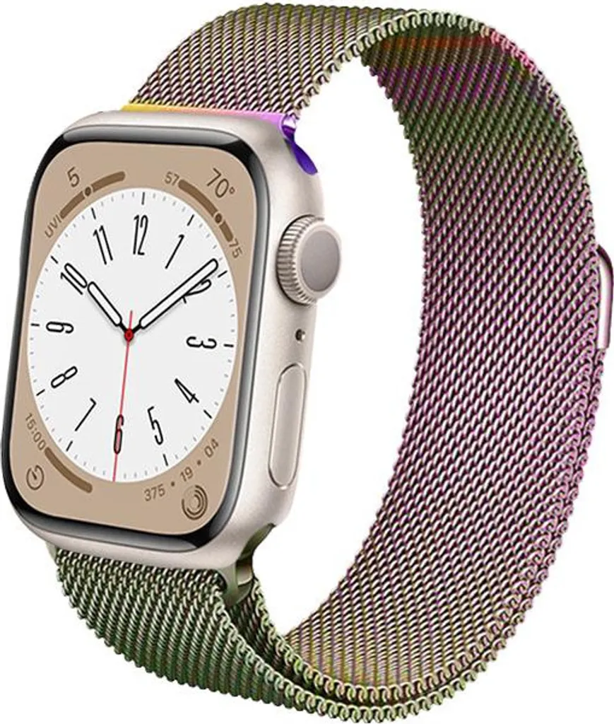 Bracelet Apple Watch 40mm Inox Iridescent - Fermoir Aimanté Ajustable
