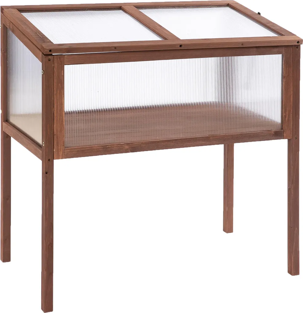 Fortuna Lai Jardin surélevé 90x50x93 cm en bois de sapin avec plaque PC