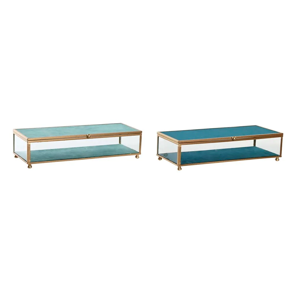 Rangement Bijoux Anti-Poussière en Cristal Bleu : Protégez vos Colliers