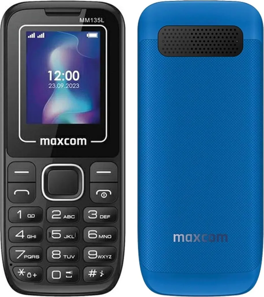 Maxcom MaxCom Classic MM135 LIGHT 4,5 cm (1,77") 68 g Nero Telefono entry-level