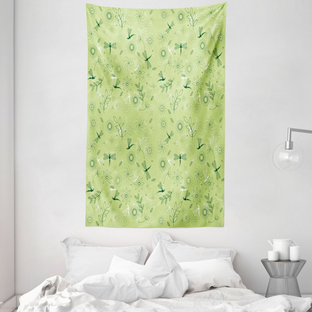 ABAKUHAUS Libelle Wandteppich und Tagesdecke, Blumen-Kind-Junge aus Weiches Mikrofaser Stoff Waschbar ohne Verblassen Digitaldruck, 140 x 230 cm, J...
