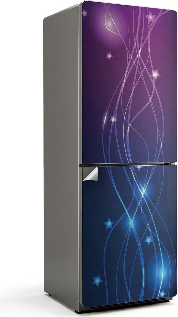 Zartes Zickzack-Muster – Kühlschrank Aufkleber – Klebefolie Kühlschrank – Kühlschrank Nachbildung – Kühlschrankfolie selbstklebend – ...