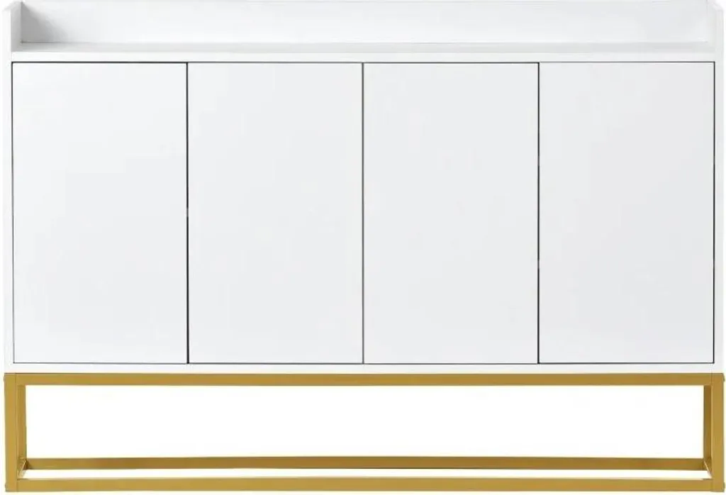 Meuble de salon design blanc à tiroir avec vaste capacité de stockage
