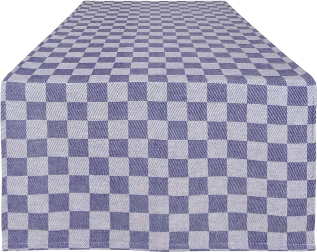 Chemin de table rectangulaire en coton pour décoration de table chic