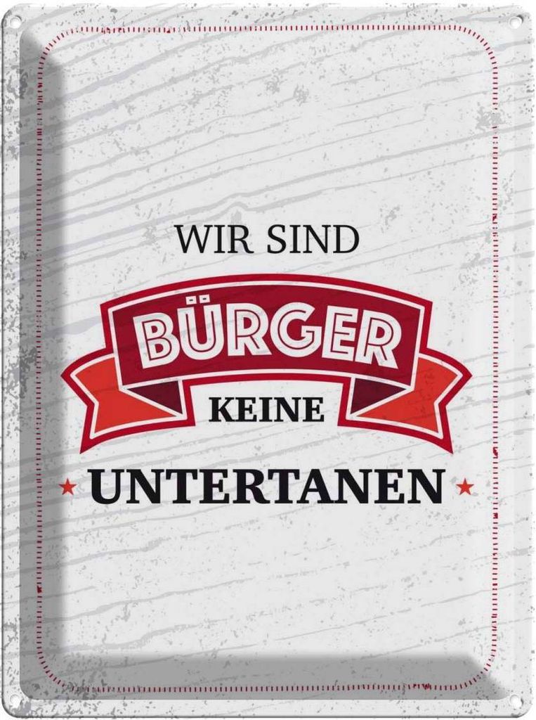 vianmo Blechschild 40x30 cm wir sind Bürger keine Produktbild 