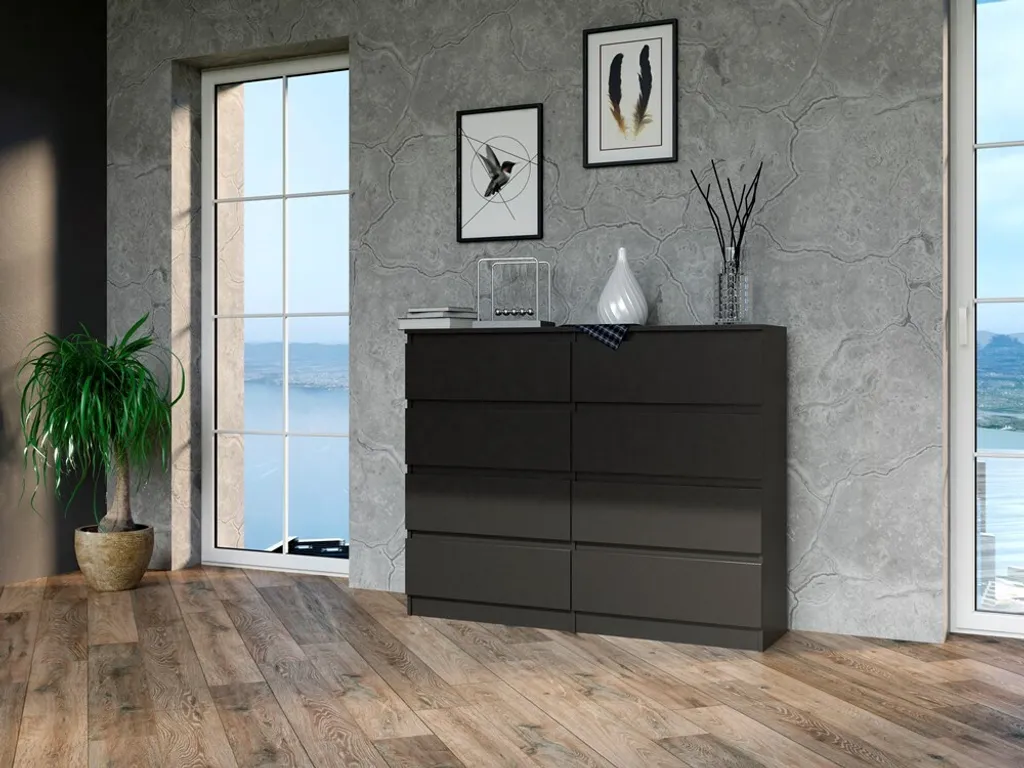 Commode large TAAVI noir - Solution pour manque de place et rangement - 7
