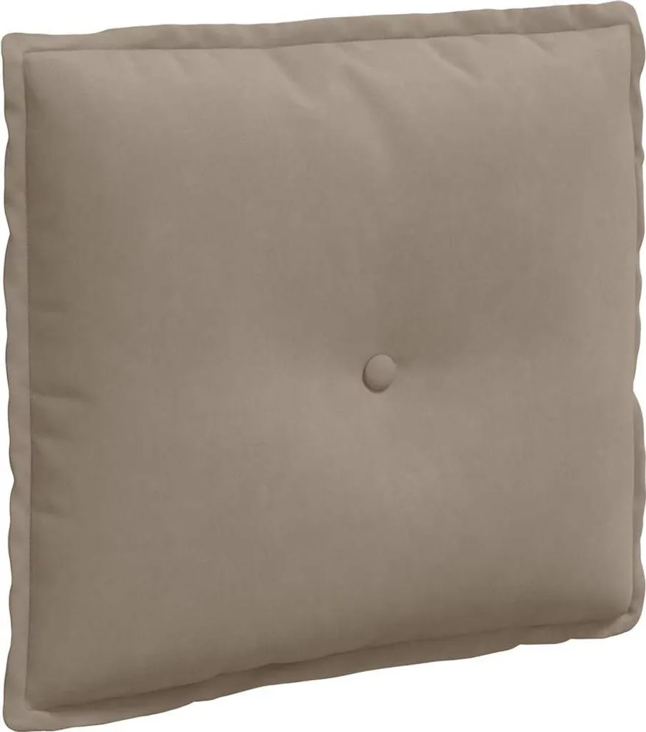 Coussin de Dos Microfibre Taupe 50x45 cm avec Rembourrage Dense