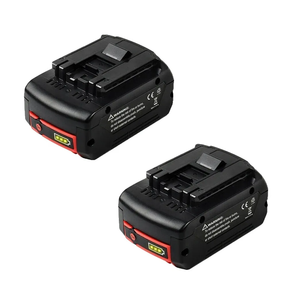 Batteria 18V 6.0Ah per Bosch Professional: Kit 2 Pezzi Litio Alta Durata