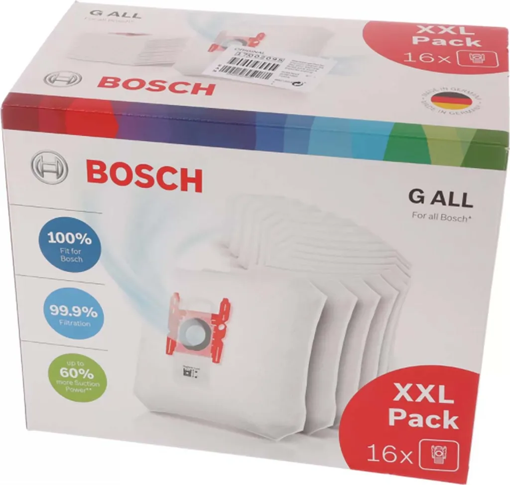 Sacs à poussière Type G Bosch BBZ16GALL 16 unités pour Modèles Baugl.