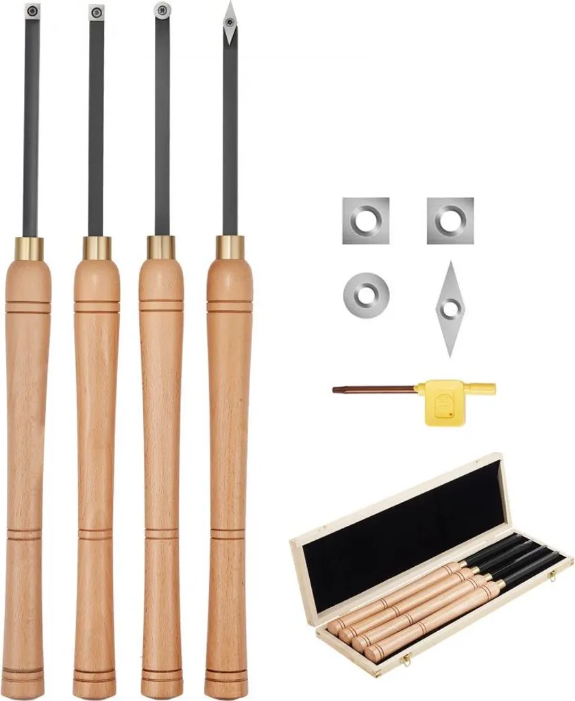 Couteaux à tourner haute précision en acier durci - Set de 4 fers Pro