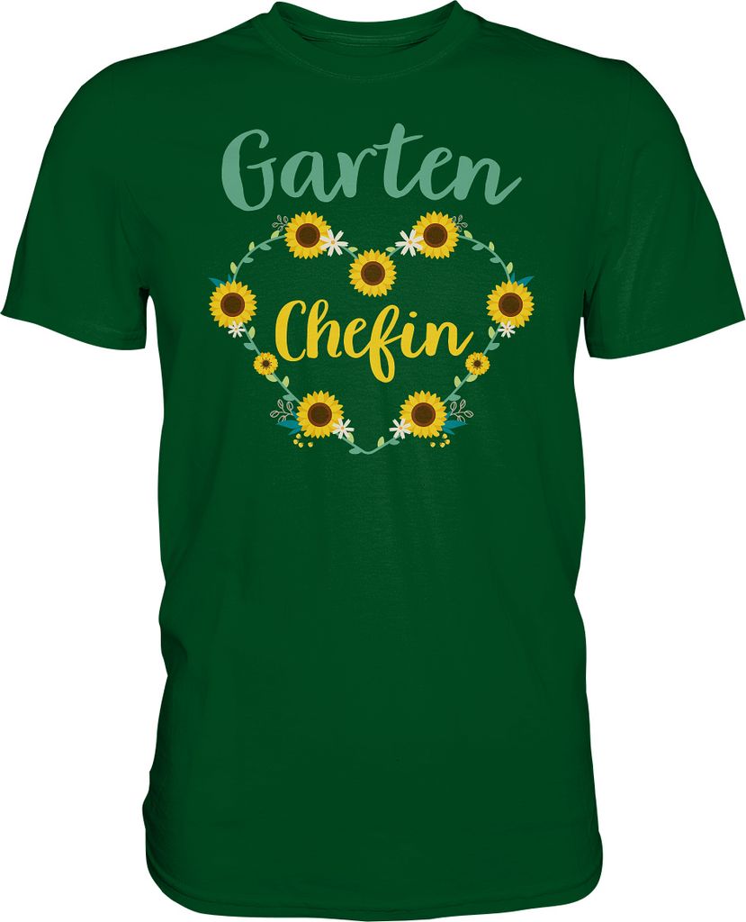 Garten Chefin T-Shirt Sonnenblumen Garten Motiv Gärtner Produktbild 