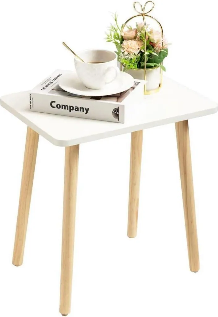 Tavolino Moderno Rovere 42 cm: Colori Nero, Giallo e Rosa Chic