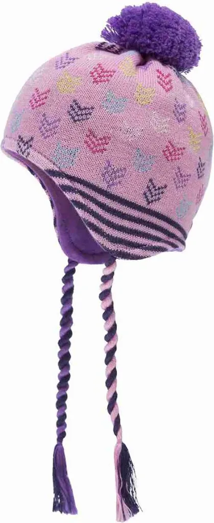 Cappello rosa da bambina con pompon, 100% cotone, Döll
