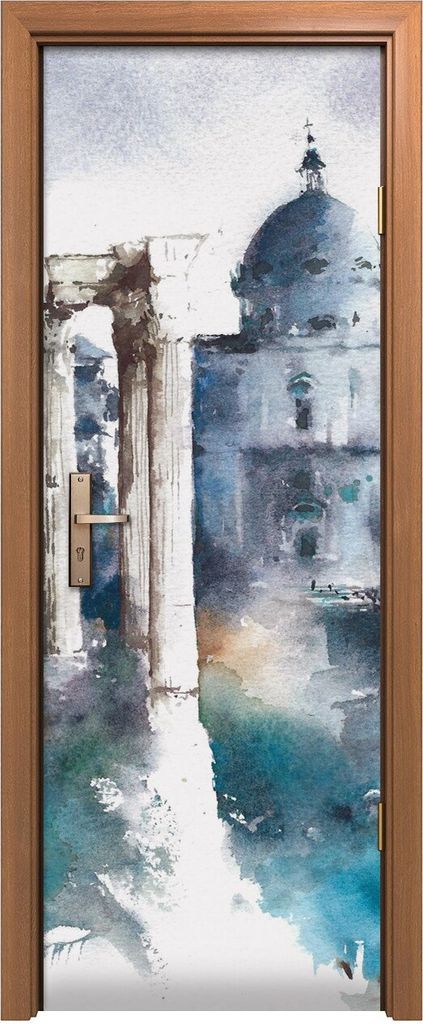 Türposter 70x200 cm Türaufkleber Türtapete Türfolie Klebefolie Rom Alte Gebäude Ruinen Landschaft