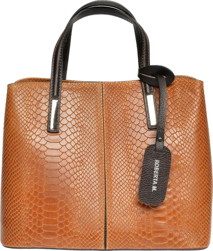 Roberta M_Top handle bag_AW25 RM 8067_COGNAC