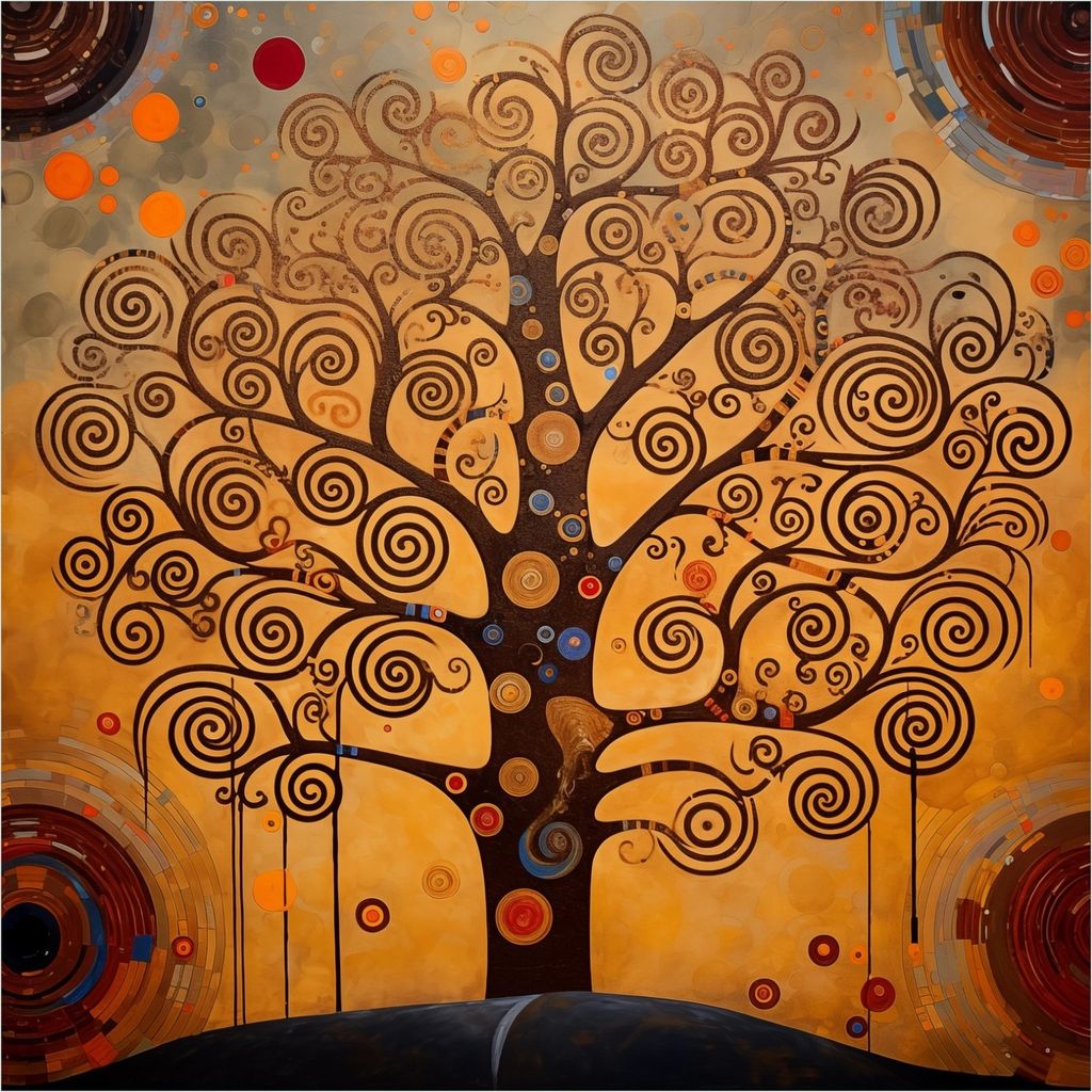 Wallario selbstklebende Möbelfolie/ Tischdecke für Innen und Außen, Größe: 60 x 60 cm - Baum des Lebens