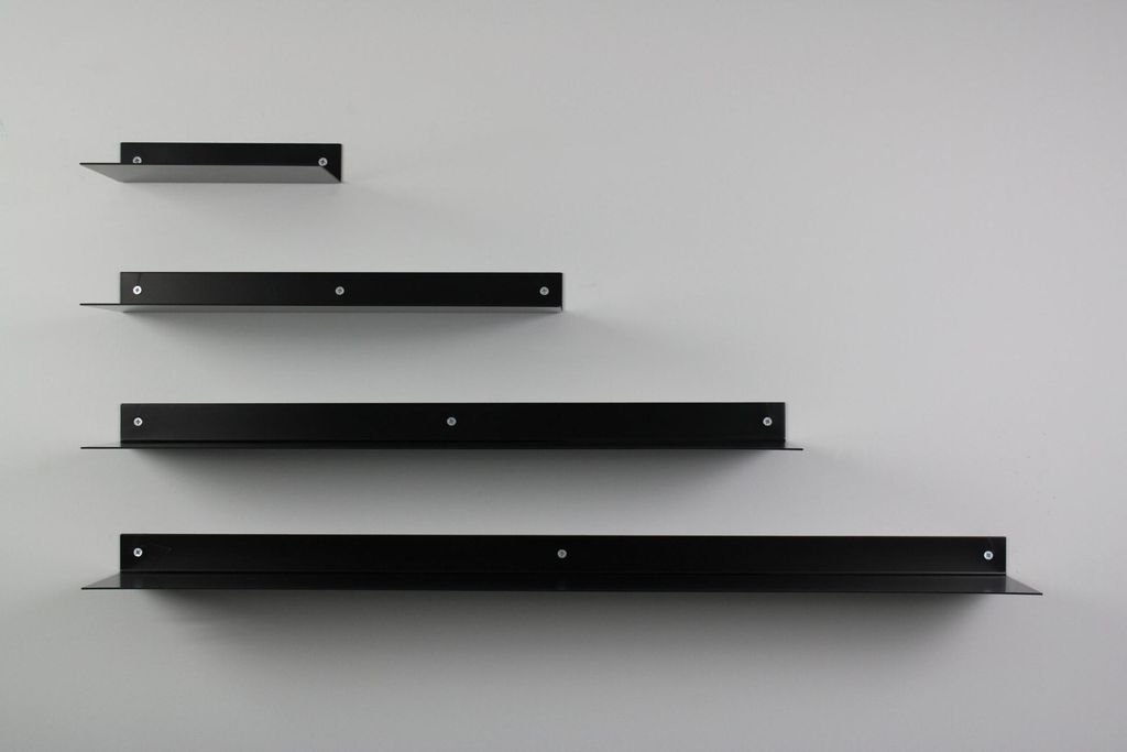 Metallregal 745x45x155x2 ohne Knick stahl matt schwarz