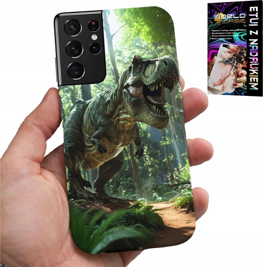 ETUI FÜR SAMSUNG GALAXY S21 Ultra - DINO DINOSAUR TYRANOZAUR HALTUNG + DATEI