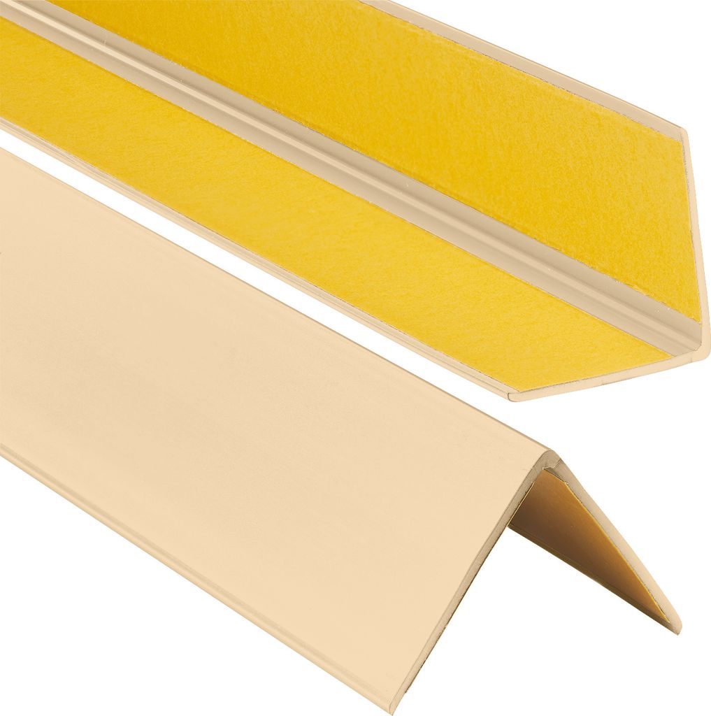 ProfiPVC Winkelprofil Selbstklebend Kunststoffwinkel aus PVC-Gummi, elastischer Kantenschutz, Eckschutzprofil, einfache Montage - 50x50mm 2,00 m, C...